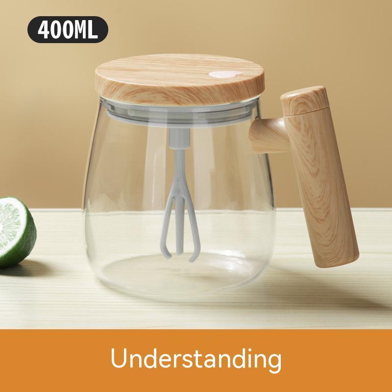 Self Stirring Coffee Mug Electric Mixing Glass Coffee CupHigh Speed Fast Automatic Coffee Cup For Gyms Dining Room Kitchen Gadgets