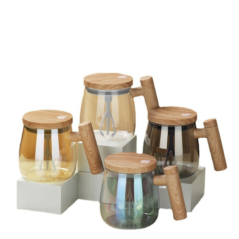 Self Stirring Coffee Mug Electric Mixing Glass Coffee CupHigh Speed Fast Automatic Coffee Cup For Gyms Dining Room Kitchen Gadgets