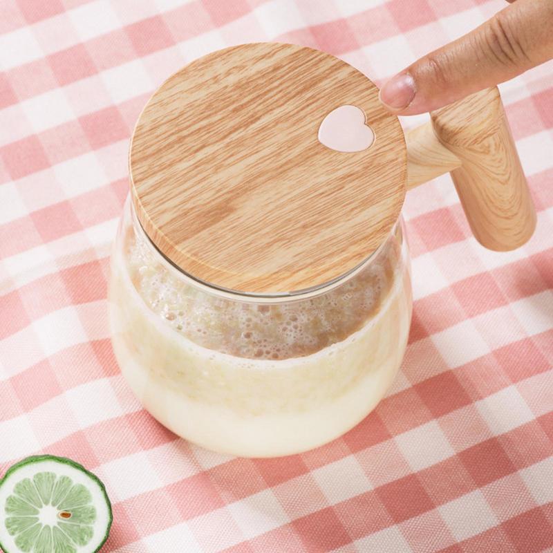 Self Stirring Coffee Mug Electric Mixing Glass Coffee CupHigh Speed Fast Automatic Coffee Cup For Gyms Dining Room Kitchen Gadgets