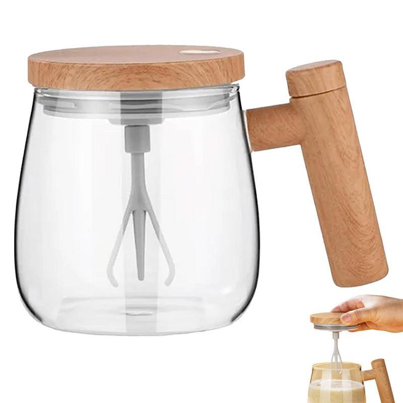 Self Stirring Coffee Mug Electric Mixing Glass Coffee CupHigh Speed Fast Automatic Coffee Cup For Gyms Dining Room Kitchen Gadgets